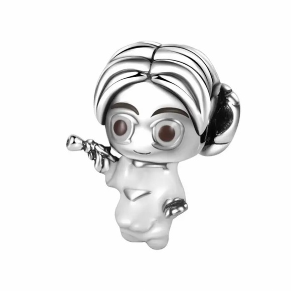 NWOT Star Wars Princess Leia Organa Charm Sterling Silver 925 - Picture 1 of 9